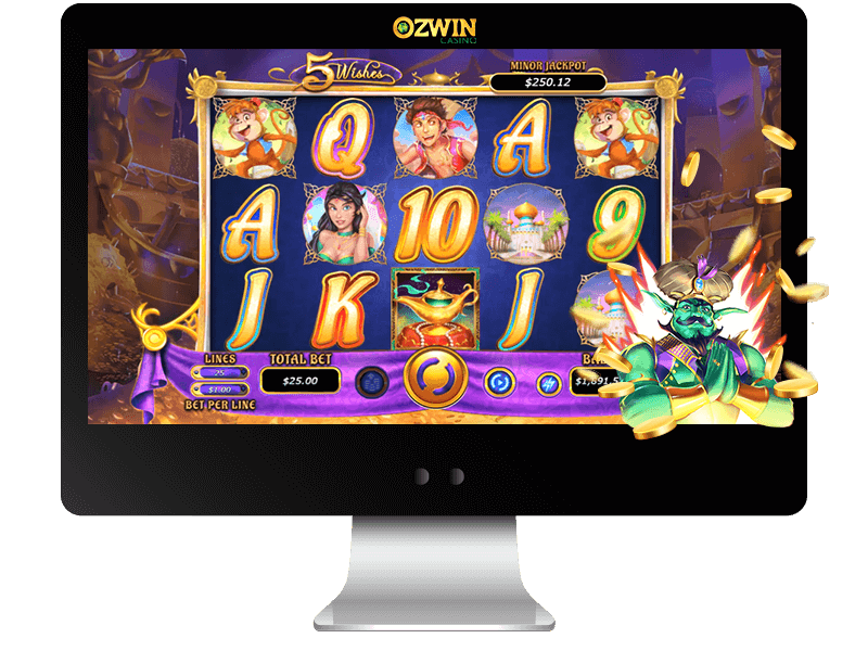 5 Wishes pokie at Ozwin Casino