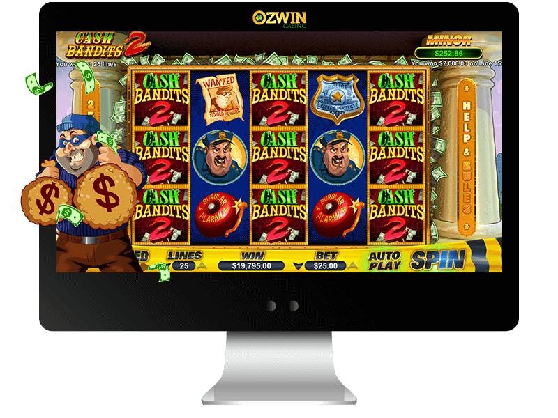 Cash Bandits 2 pokie at Ozwin Casino
