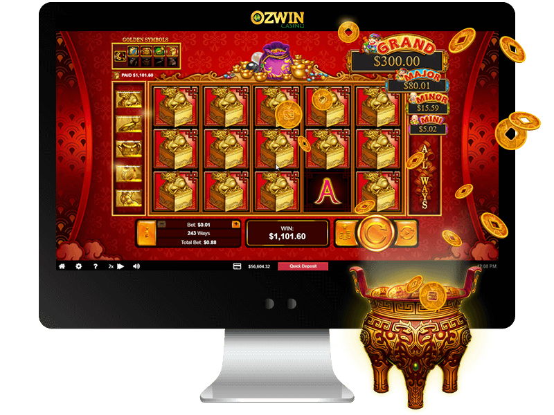 Plentiful Treasure pokie at Ozwin Casino