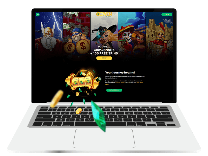 Ozwin Casino homepage preview